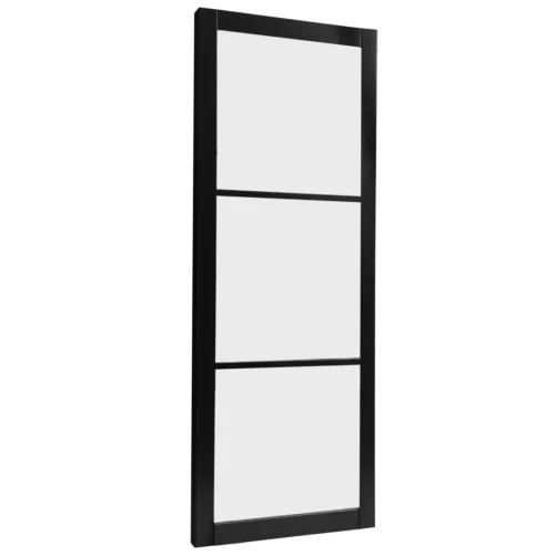 Graphite Black Internal Fully Finished Industrial Studio 3 Light Obscure Glass Door (119080) -Oak Door Store 1682590052 48163400