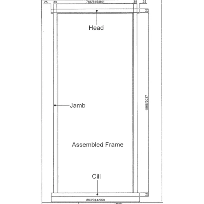Hardwood External Timber Door Frame And Cill (93634) 2 Hardwood External Timber Door Frame And Cill (93634) - Image 2