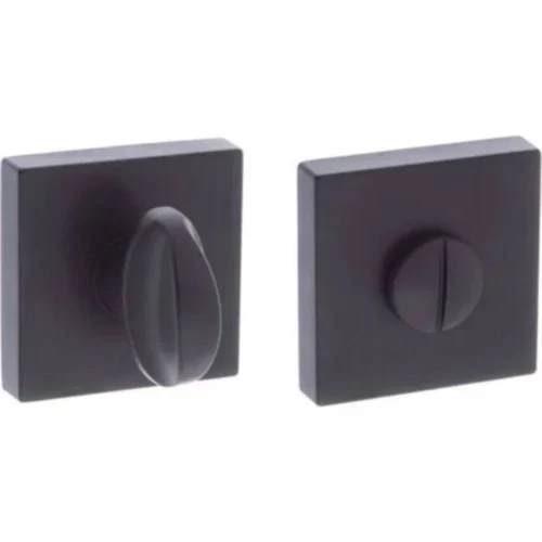 Atlantic Handles Forme WC Turn And Release On Minimal Square Rose - Matt Black (116703)