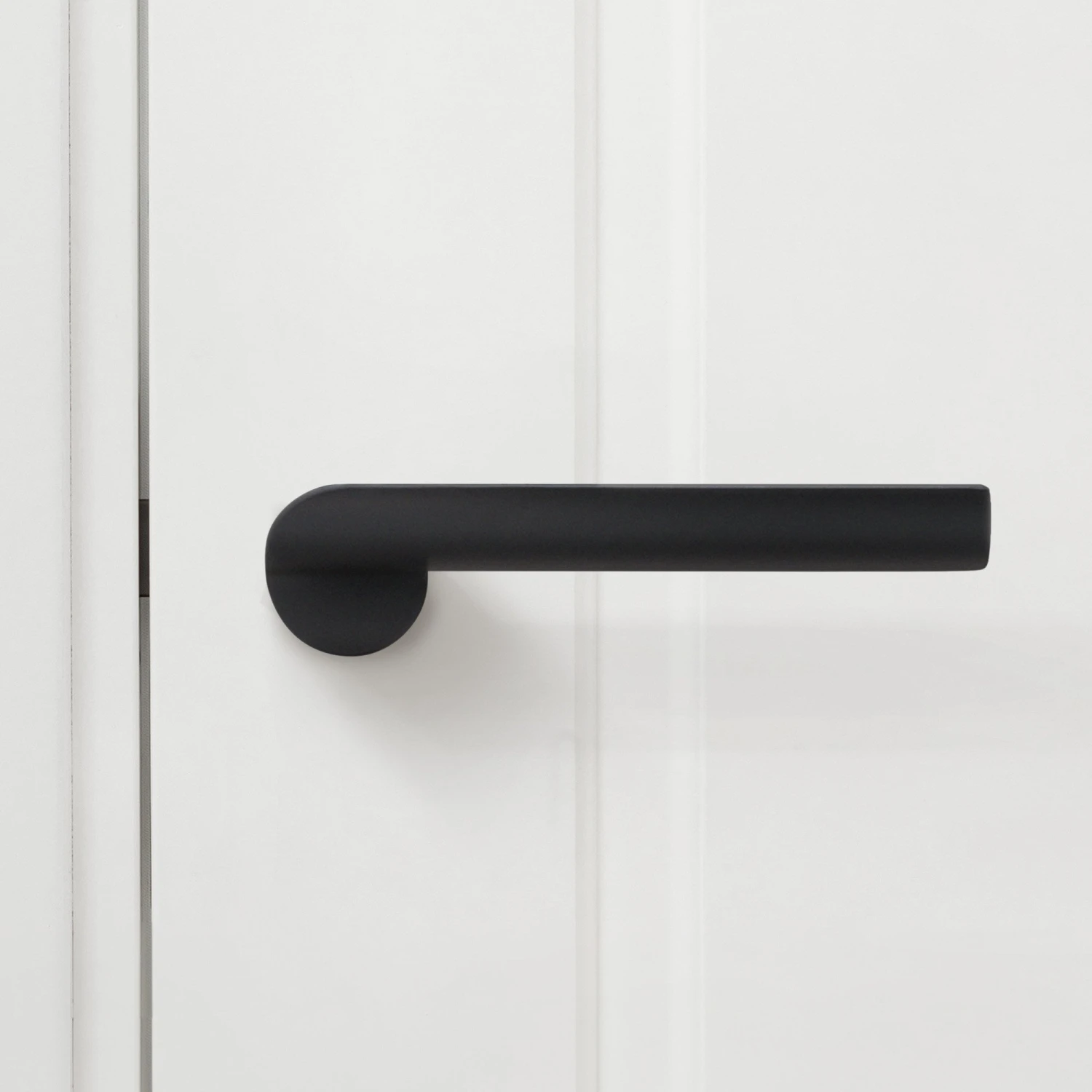Studio Industrial Round Rose Lever Door Handle Set - Matt Black (307043) 6 Studio Industrial Round Rose Lever Door Handle Set - Matt Black (307043) - Image 6