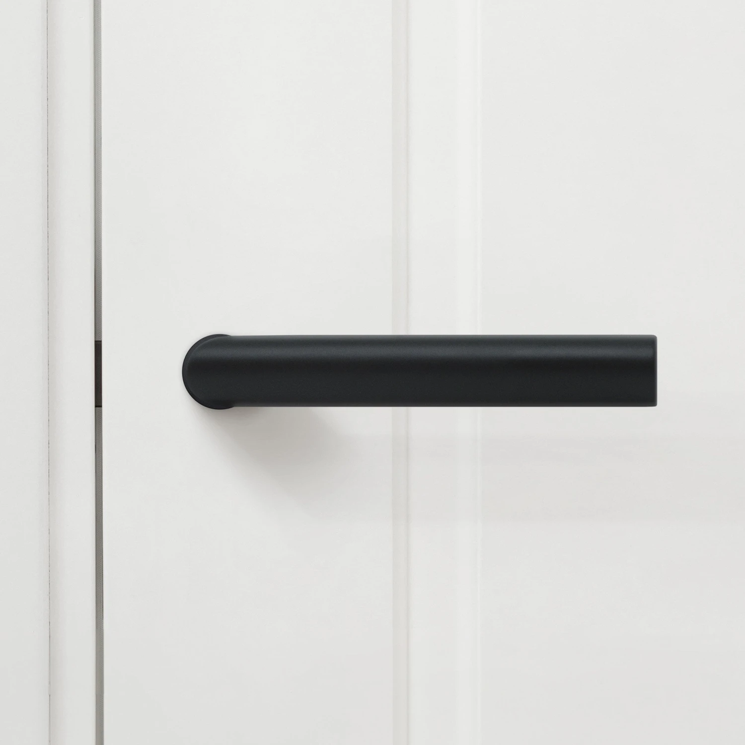 Studio Industrial Round Rose Lever Door Handle Set - Matt Black (307042) 3 Studio Industrial Round Rose Lever Door Handle Set - Matt Black (307042) - Image 3