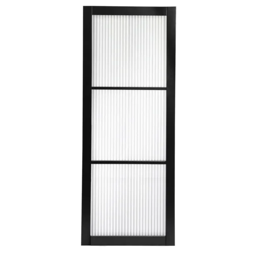 Internal Primed Industrial 2.0 Lifestyle 3 Light Reeded Glass Door (119738) -Oak Door Store 1692790057 86200700