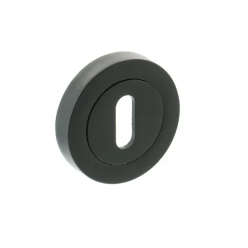 Status Round Key Escutcheon Pair - Matt Black (119857)