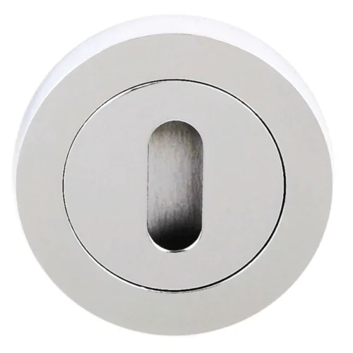 Status Round Key Escutcheon Pair - Polished Chrome (119858)