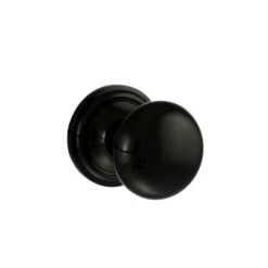 Old English Harrogate Mushroom Round Mortice Door Knob - Black Nickel (119762)