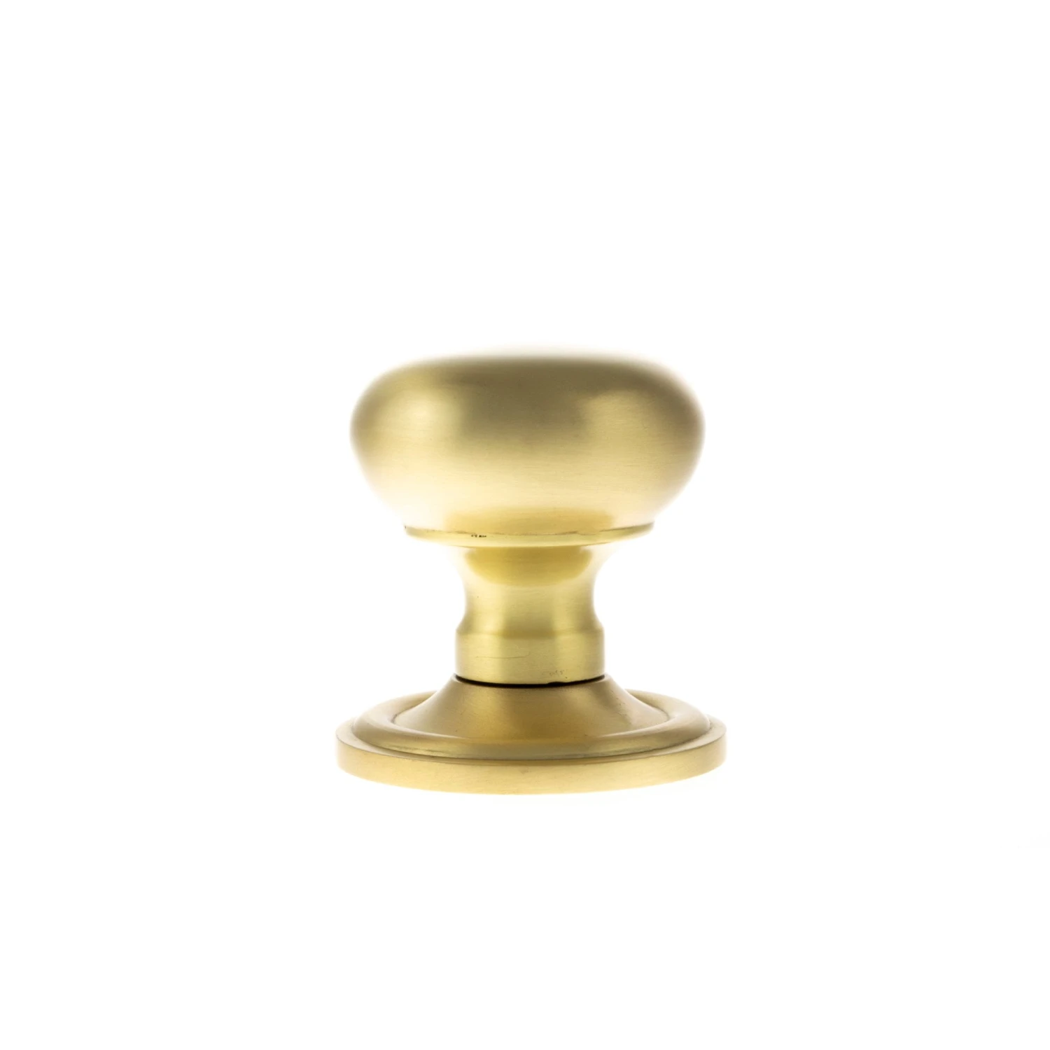 Old English Harrogate Mushroom Round Mortice Door Knob - Satin Brass (119761) 2 Old English Harrogate Mushroom Round Mortice Door Knob - Satin Brass (119761) - Image 2