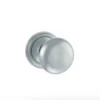 Old English Harrogate Mushroom Round Mortice Door Knob - Satin Chrome (119760)