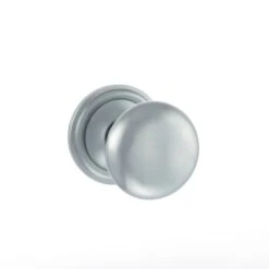 Old English Harrogate Mushroom Round Mortice Door Knob - Satin Chrome (119760)