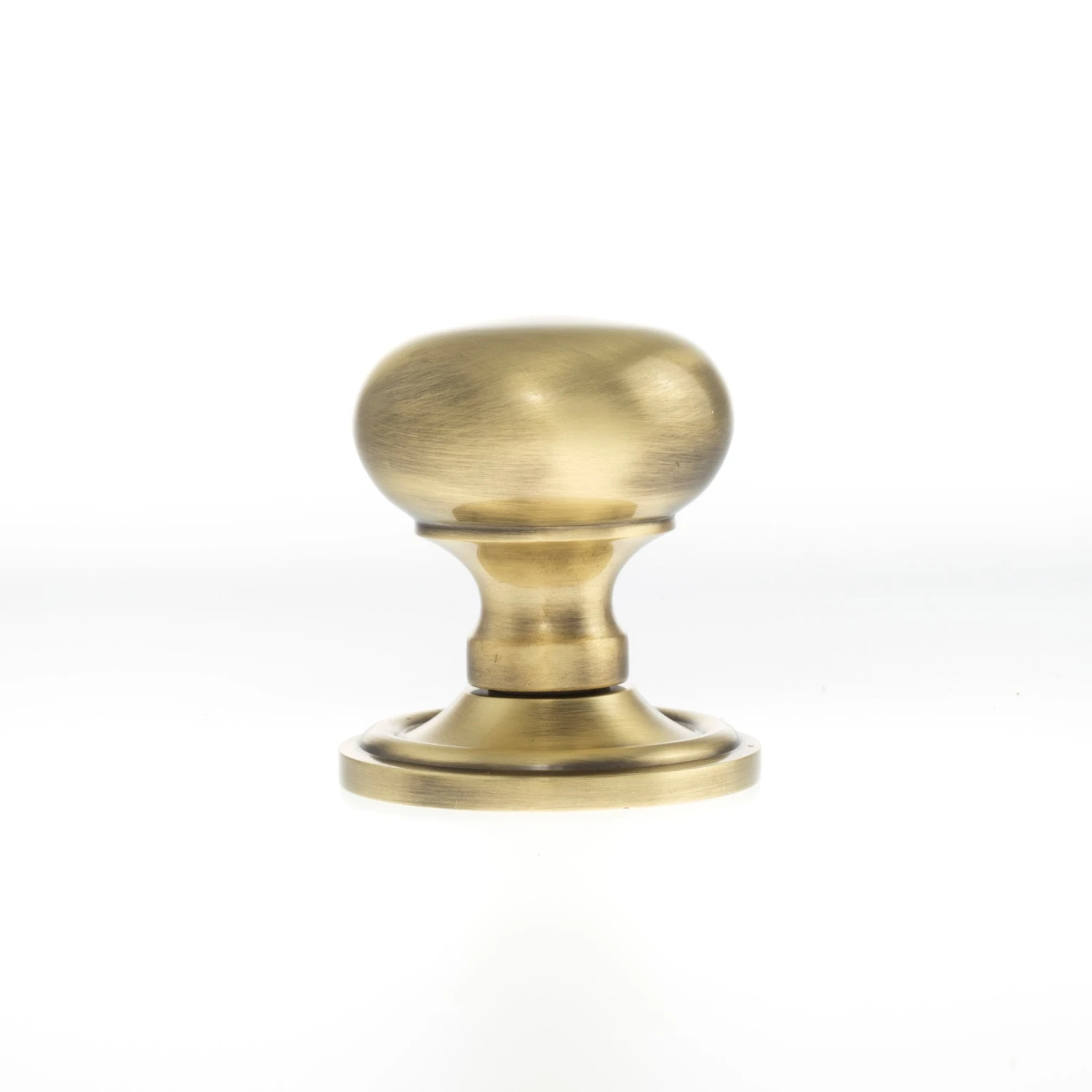 Old English Harrogate Mushroom Round Mortice Door Knob - Antique Brass (119759) 2 Old English Harrogate Mushroom Round Mortice Door Knob - Antique Brass (119759) - Image 2