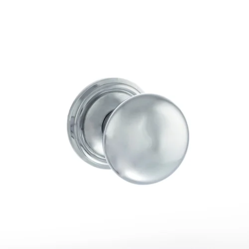 Old English Harrogate Mushroom Round Mortice Door Knob - Polished Chrome (119758)