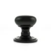 Old English Harrogate Mushroom Round Mortice Door Knob - Matt Black (119757)