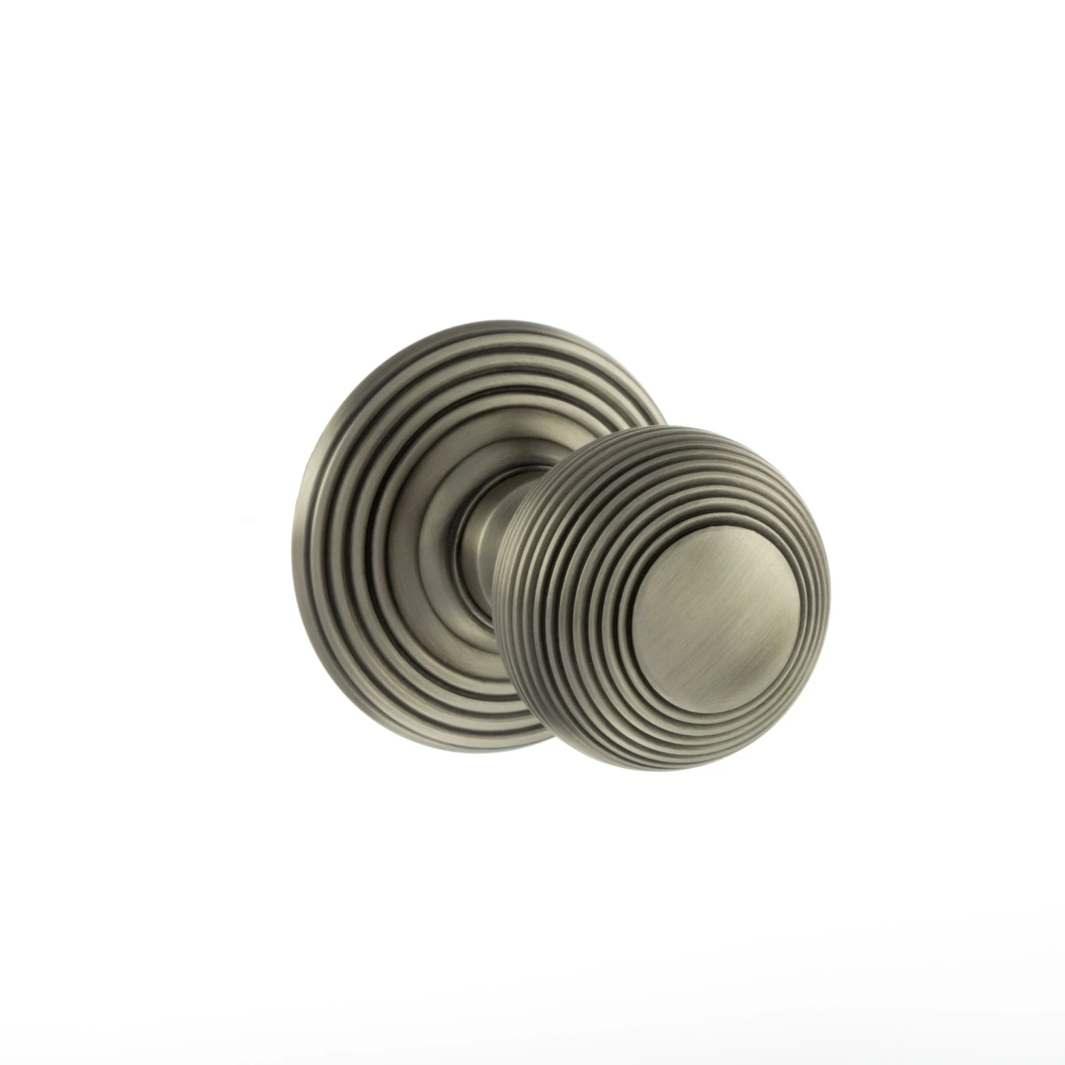 Old English Ripon Reeded Round Mortice Door Knob - Gun Metal (119756) 1 Old English Ripon Reeded Round Mortice Door Knob - Gun Metal (119756)