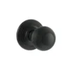 Old English Ripon Reeded Round Mortice Door Knob - Matt Black (118623)