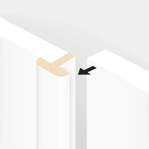 White Primed T-Lipping 35mm (115594)