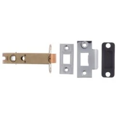 100mm (4'') CE13 Fire Rated Bolt Through Tubular Latch - Polished Chrome (119764)