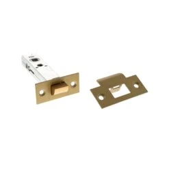 100mm (4'') CE13 Fire Rated Bolt Through Tubular Latch - Satin Brass (119767)