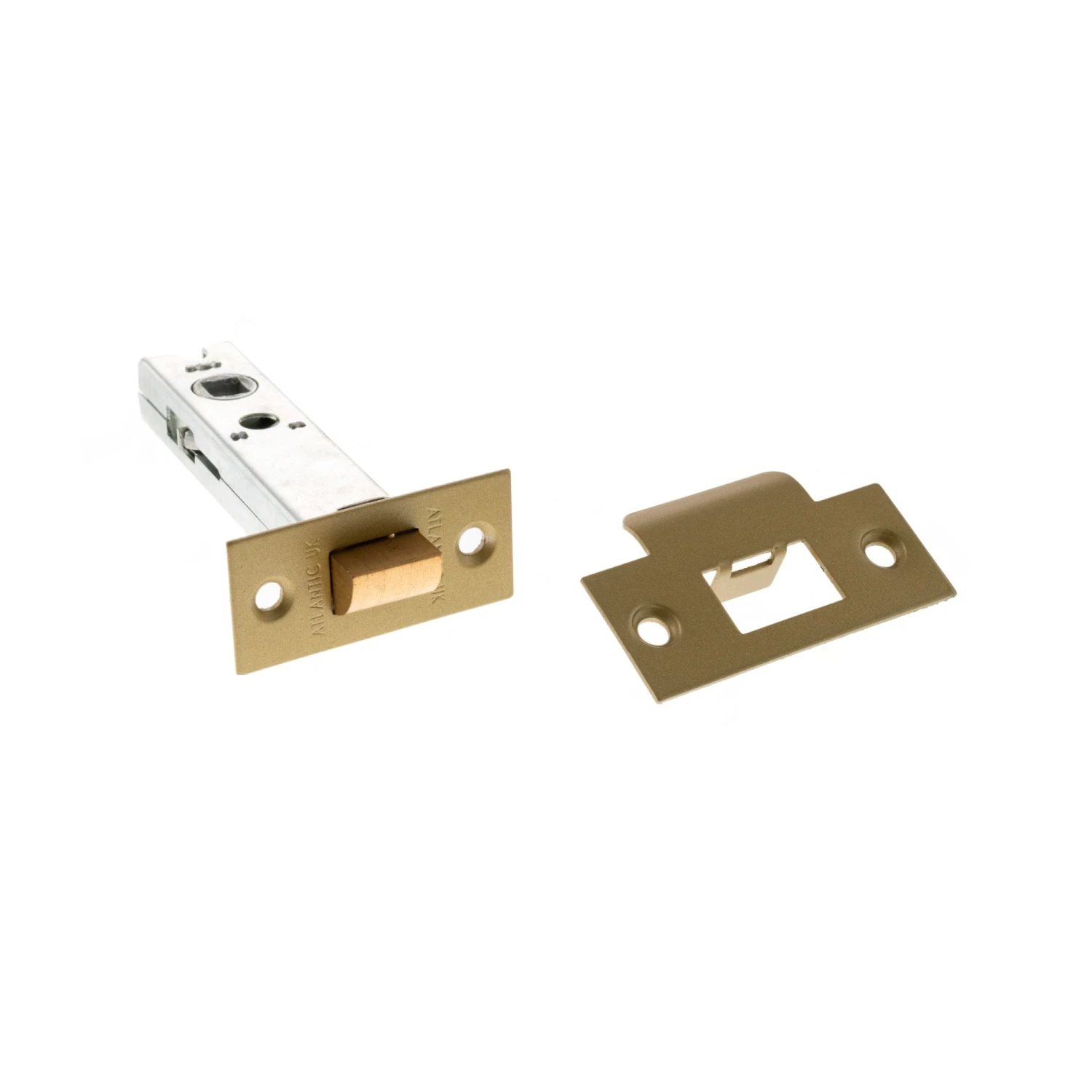 100mm (4'') CE13 Fire Rated Bolt Through Tubular Latch - Satin Brass (119767) 1 100mm (4'') CE13 Fire Rated Bolt Through Tubular Latch - Satin Brass (119767)