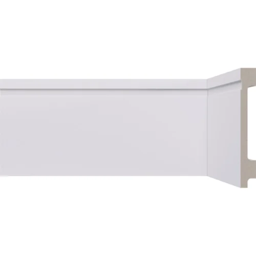 White High Gloss - 2.4m Wrapped Skirting Board (120110)