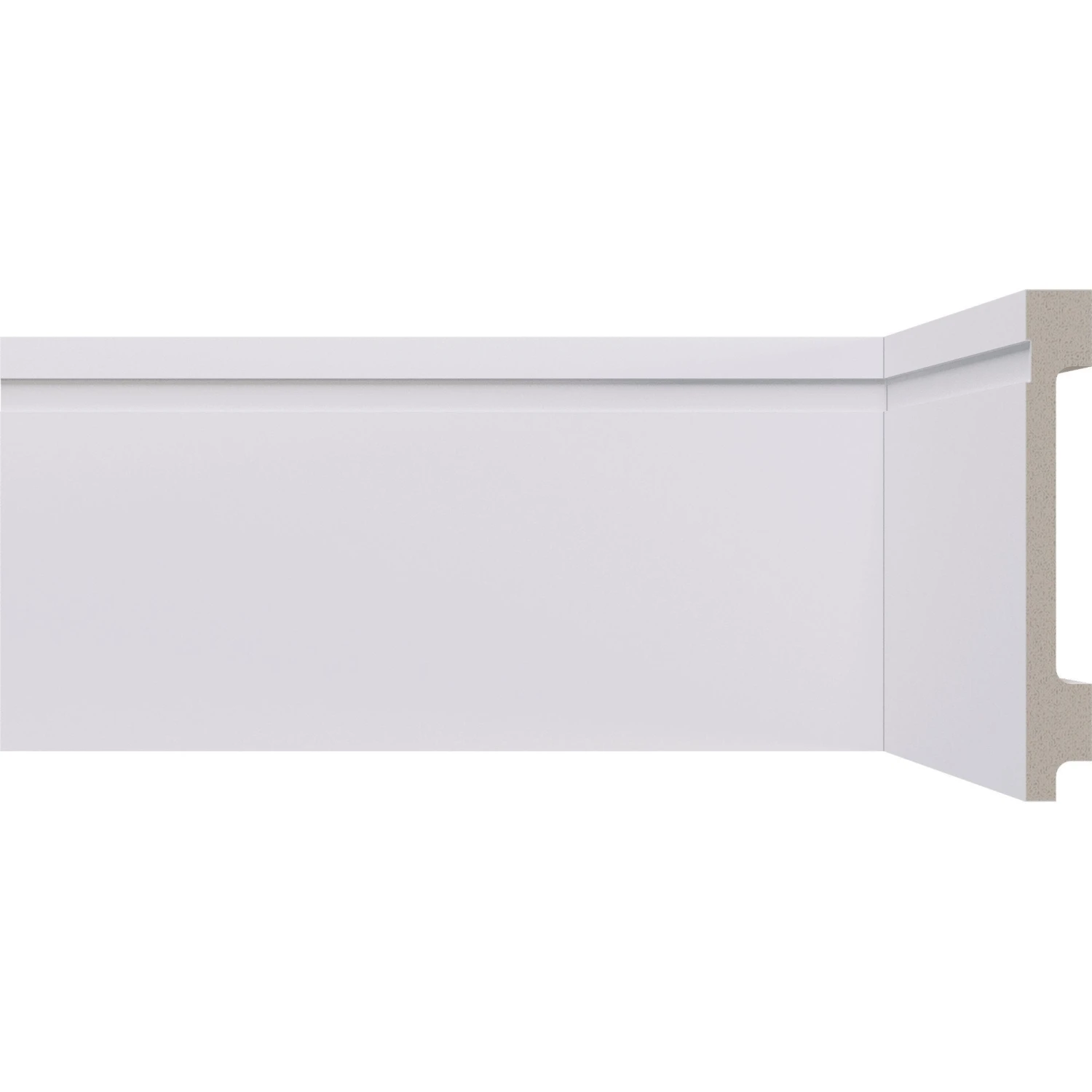 White High Gloss - 2.4m Wrapped Skirting Board (120110) 1 White High Gloss - 2.4m Wrapped Skirting Board (120110)