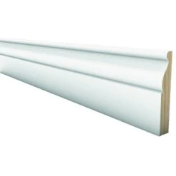White Painted - 2.4m Ogee Skirting Board (120117)