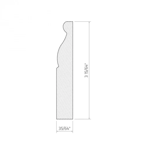 White Painted - 2.4m Ogee Skirting Board (120117) 5 White Painted - 2.4m Ogee Skirting Board (120117) -Oak Door Store 1697189022 49223900