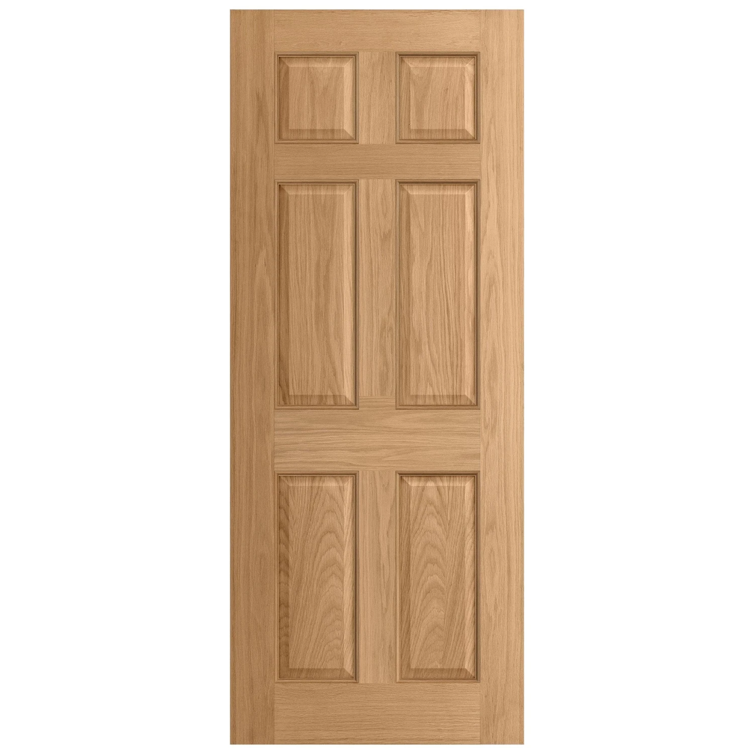 Oak External Unfinished 6 Panel Door (EXTOAK6P) 2 Oak External Unfinished 6 Panel Door (EXTOAK6P) - Image 2