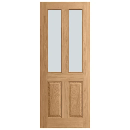 Oak External Unfinished 4 Panel 2 Light Obscure Glass Door (EXTOAK4POBS) 5 Oak External Unfinished 4 Panel 2 Light Obscure Glass Door (EXTOAK4POBS) -Oak Door Store 1697805691 25235700
