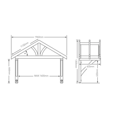 Apex Porch Canopy (74199) -Oak Door Store 1698326820 29272400