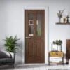 Internal Walnut Fully Finished 1 Light Victorian Door (117108)