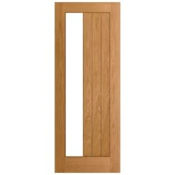 Oak Internal Fully Finished Farley 1 Light Clear Offset Glass Made-to-Measure Door (120480) -Oak Door Store 1700564379 05447200