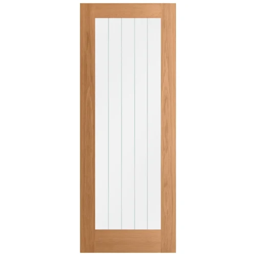 Oak Internal Fully Finished Farley 1 Light Obscure Lined Clear Glass Made-to-Measure Door (120481) -Oak Door Store 1700564388 82831300