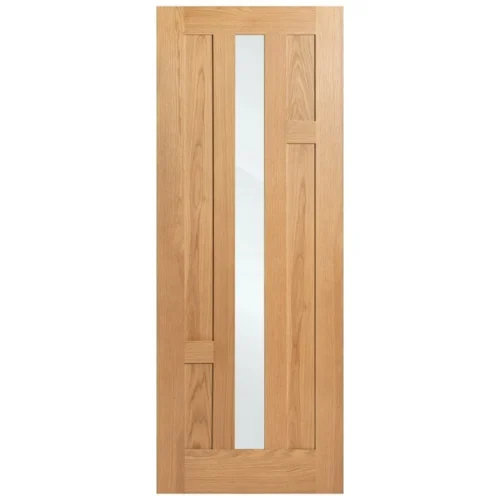 Oak Internal Fully Finished Stamford 4 Panel 1 Light Clear Glass Made-to-Measure Door (120486) -Oak Door Store 1700564519 86425600