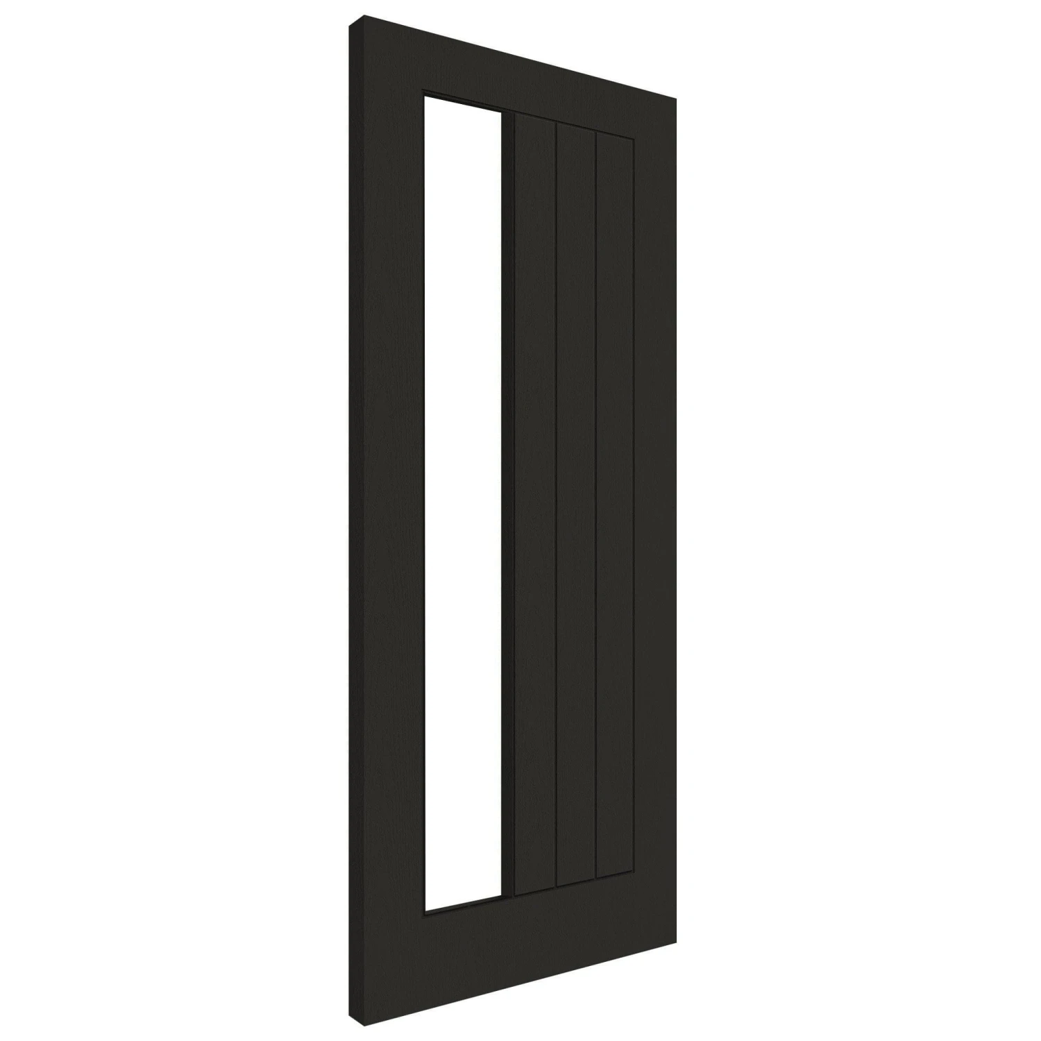 Black Internal Fully Finished Oak Farley 1 Light Offset Clear Glass Made-to-Measure Door (120488) 2 Black Internal Fully Finished Oak Farley 1 Light Offset Clear Glass Made-to-Measure Door (120488) - Image 2