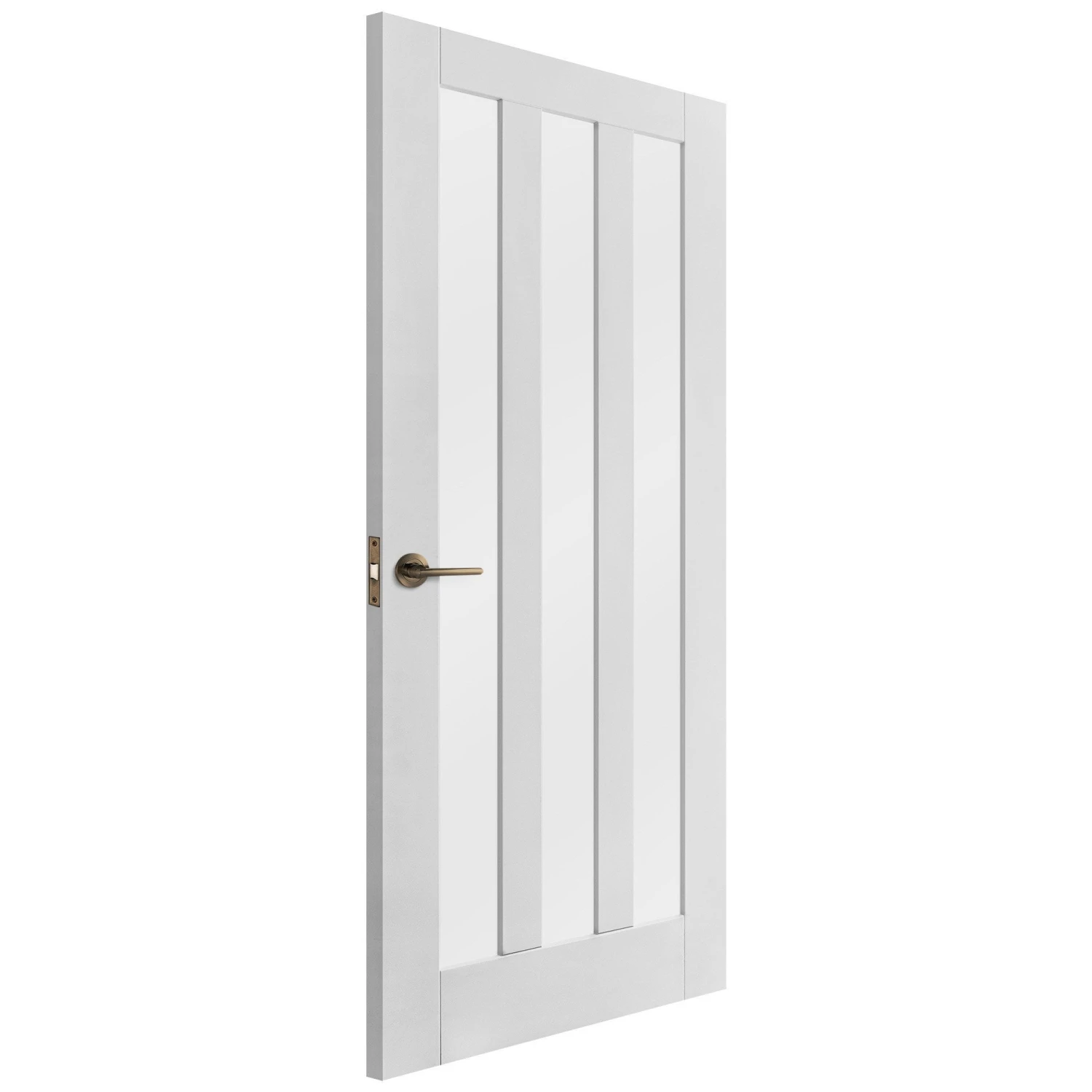 White Internal Primed Ashton 3 Light Obscure Glass Made-to-Measure Door (120498) 2 White Internal Primed Ashton 3 Light Obscure Glass Made-to-Measure Door (120498) - Image 2