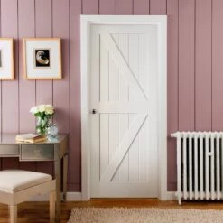 White Internal Primed Barn FLB Made-to-Measure Door (120501)