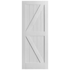 White Internal Primed Barn FLB Made-to-Measure Door (120501) -Oak Door Store 1700564649 87870600