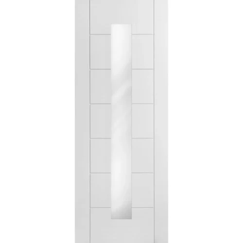 White Internal Primed Pedrena 7 Panel 1 Light Clear Glass Made-to-Measure Door (120519) 7 White Internal Primed Pedrena 7 Panel 1 Light Clear Glass Made-to-Measure Door (120519) -Oak Door Store 1700564815 99595200