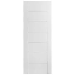 White Internal Primed Pedrena 7 Panel Made-to-Measure Door (120521) -Oak Door Store 1700564832 70197300