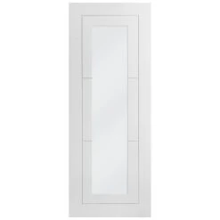 White Internal Primed Temple 1 Light Clear Glass Made-to-Measure Door (120525) -Oak Door Store 1700564883 96043500