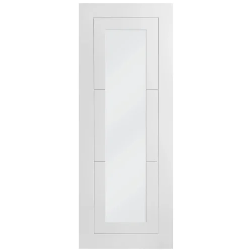 White Internal Primed Temple 1 Light Clear Glass Made-to-Measure Door (120525) -Oak Door Store 1700564883 96043500