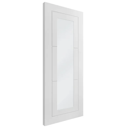 White Internal Primed Temple 1 Light Clear Glass Made-to-Measure Door (120525) -Oak Door Store 1700564886 89839200
