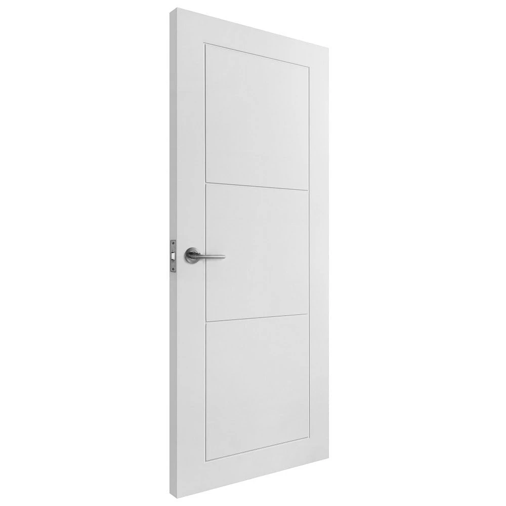 White Internal Primed Temple 3 Panel Made-to-Measure Door (120526) 2 White Internal Primed Temple 3 Panel Made-to-Measure Door (120526) - Image 2