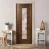 Walnut Internal Fully Finished Milano 1 Light Clear Glass Made-to-Measure Door (120548)