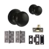 Harrogate Mushroom Mortice Door Knob Set - Gun Metal (120449)