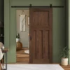 Walnut Internal Fully Finished DX Door Sliding Door - Black Top Mounted (120684)