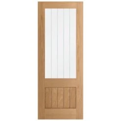 Oak Internal Unfinished Farley 1 Panel 1 Light Obscure Lined Clear Glass Made-to-Measure Door (120460) 5 Oak Internal Unfinished Farley 1 Panel 1 Light Obscure Lined Clear Glass Made-to-Measure Door (120460) -Oak Door Store 1702304955 66151300