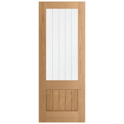 Oak Internal Unfinished Farley 1 Panel 1 Light Obscure Lined Clear Glass Made-to-Measure Door (120460) 5 Oak Internal Unfinished Farley 1 Panel 1 Light Obscure Lined Clear Glass Made-to-Measure Door (120460) -Oak Door Store 1702304955 66151300