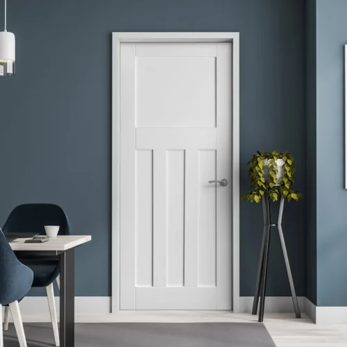 White Internal Primed 1930's DX FD30 Fire Door (57563)