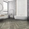 Signature Grey - Lifestyle SPC Herringbone 5.5mm Rigid Core Vinyl Flooring (119871)