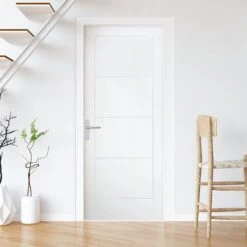 White Internal Moulded Smooth Lifestyle Ladder FD30 Fire Door (89279)